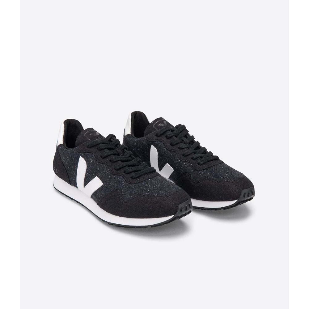 Veja SDU REC FLANNEL Loopschoenen Dames Zwart | BE 435ZUT